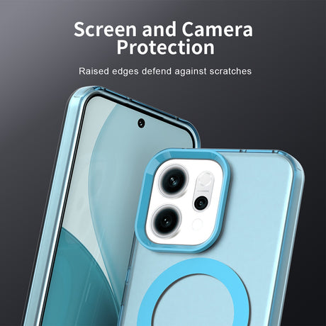 Husă Techsuit CandyCase cu inel magnetic albastră pentru Oppo Reno16 F / Reno16 FS