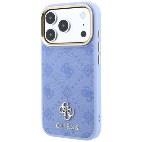 Husa de protectie Guess Peony 4G compatibil cu iPhone 18 Pro / iPhone 17 Pro, Albastru