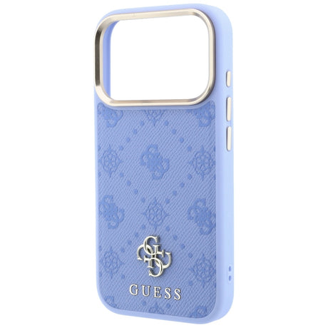 Husa de protectie Guess Peony 4G compatibil cu iPhone 18 Pro / iPhone 17 Pro, Albastru