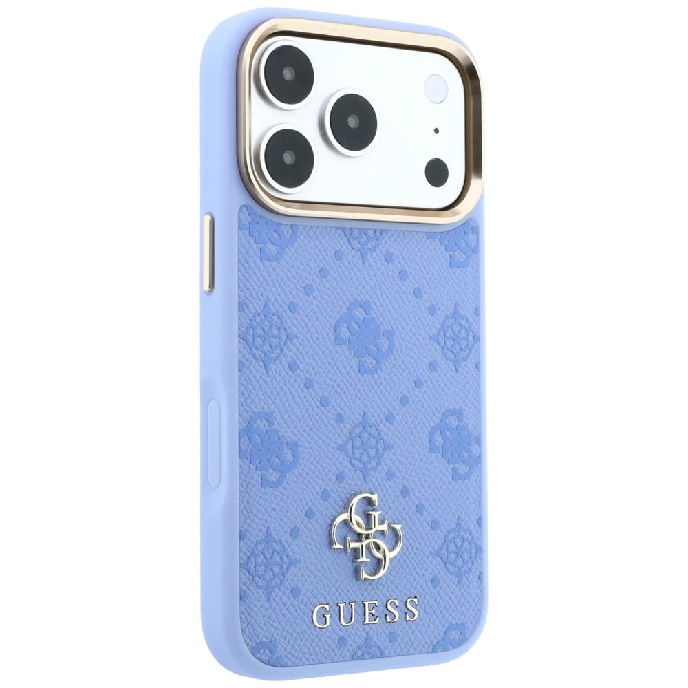 Husa de protectie Guess Peony 4G compatibil cu iPhone 18 Pro / iPhone 17 Pro, Albastru