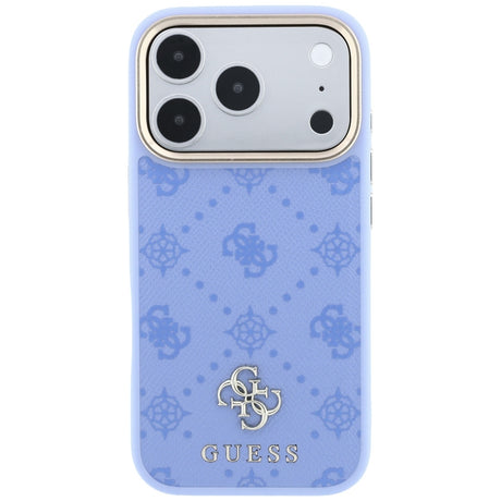 Husa de protectie Guess Peony 4G compatibil cu iPhone 18 Pro / iPhone 17 Pro, Albastru