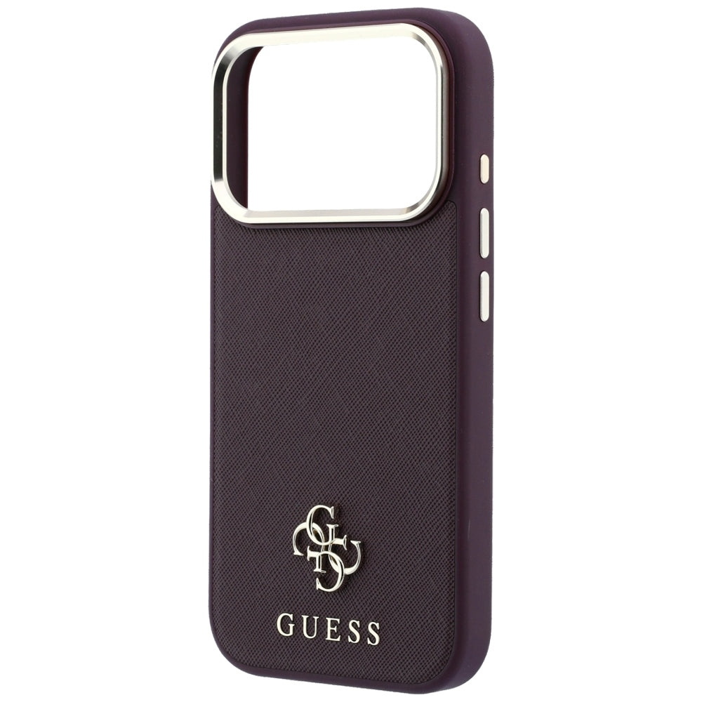Husa de protectie Guess Saffiano compatibil cu iPhone 17 Pro Max / iPhone 18 Pro Max, Bordo