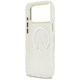 Husa de protectie Guess Metal Outline MagSafe compatibil cu iPhone 18 Pro / iPhone 17 Pro, Alb