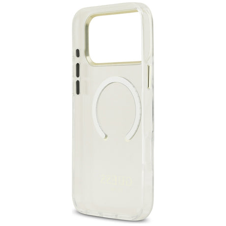 Husa de protectie Guess Metal Outline MagSafe compatibil cu iPhone 18 Pro / iPhone 17 Pro, Alb