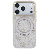 Husa de protectie Guess Ring Stand 360 compatibil cu iPhone 18 Pro / iPhone 17 Pro, Roz