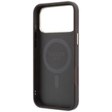 Husa de protectie Guess Ring Stand 360 compatibil cu iPhone 18 Pro Max / iPhone 17 Pro Max, Maro