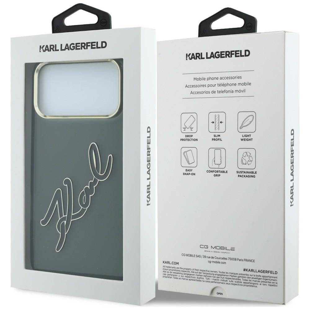 Husa de protectie Karl Lagerfeld compatibil cu iPhone 17 Pro / iPhone 18 Pro, Negru