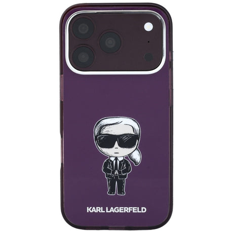 Husa de protectie Karl Lagerfeld IML Ikonik compatibil cu iPhone 17 Pro Max / iPhone 18 Pro Max, Bordo