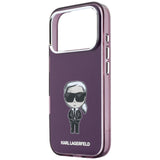 Husa de protectie Karl Lagerfeld IML Ikonik compatibil cu iPhone 17 Pro Max / iPhone 18 Pro Max, Bordo