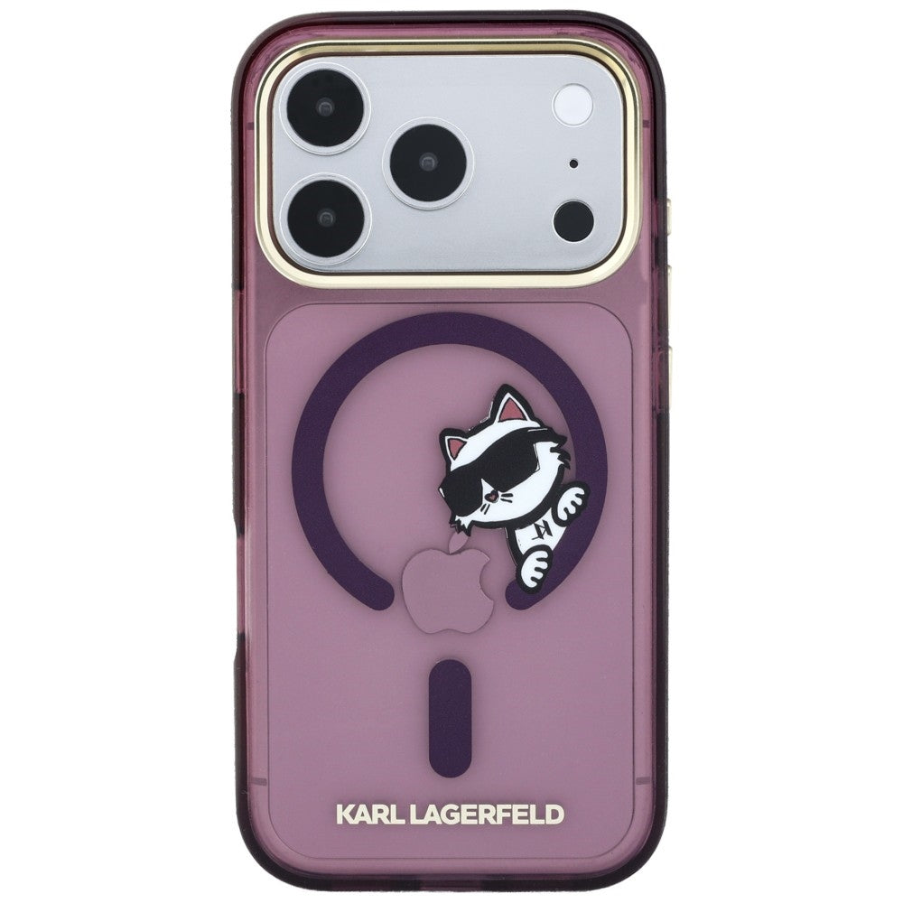 Husa de protectie Karl Lagerfeld compatibil cu iPhone 17 Pro Max / iPhone 18 Pro Max, Roșu Inchis