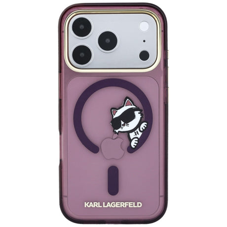 Husa de protectie Karl Lagerfeld compatibil cu iPhone 17 Pro Max / iPhone 18 Pro Max, Roșu Inchis