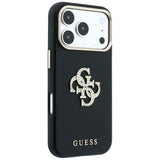 Husa de protectie Guess Smooth Big Strass Logo compatibil cu iPhone 18 Pro / iPhone 17 Pro, Negru
