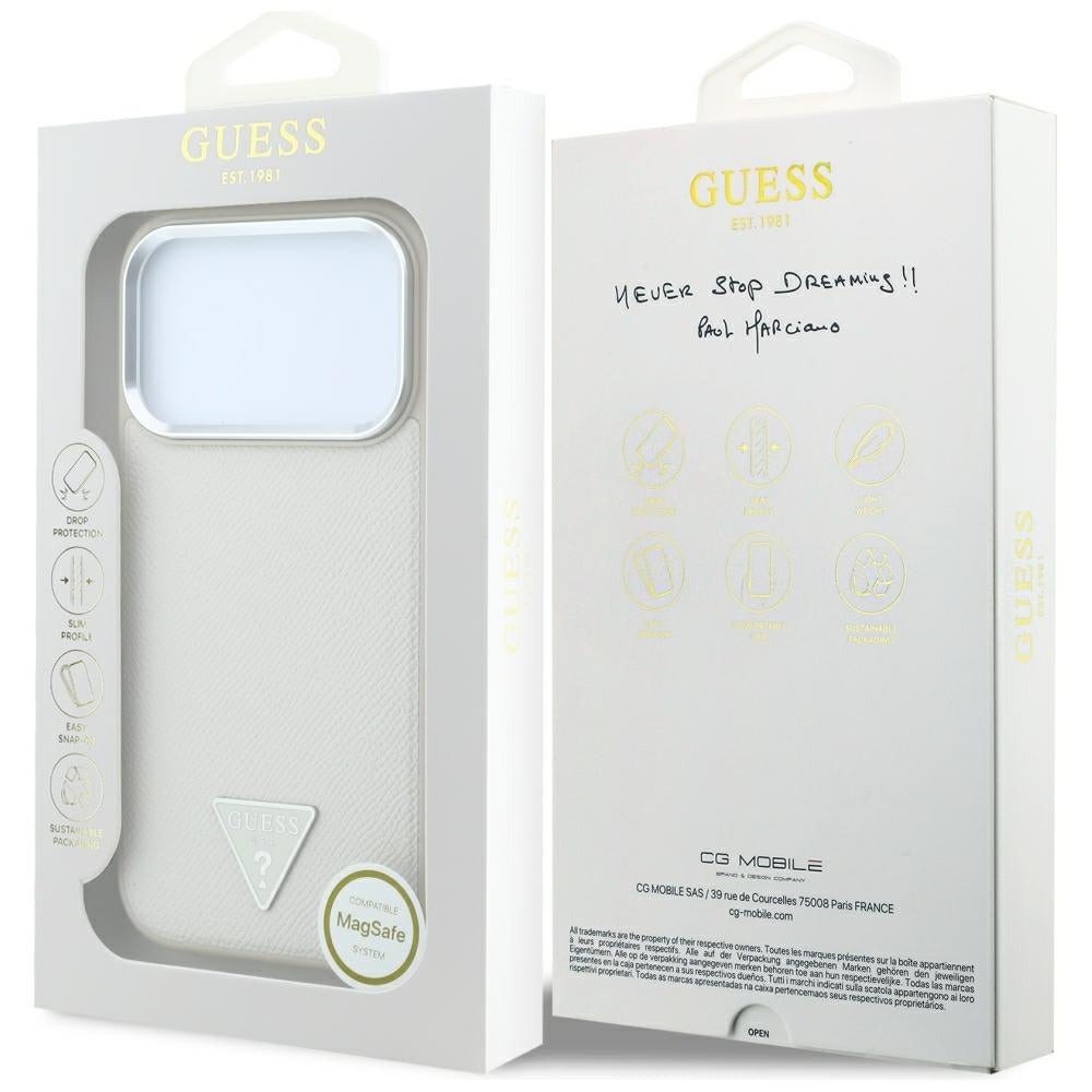 Husa de protectie Guess compatibil cu iPhone 17 Pro Max / iPhone 18 Pro Max, Bej
