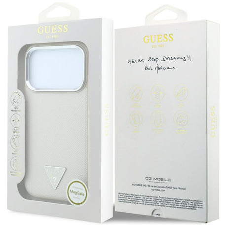 Husa de protectie Guess compatibil cu iPhone 17 Pro Max / iPhone 18 Pro Max, Bej