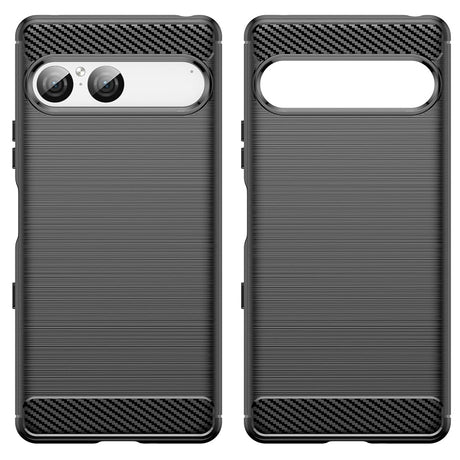 Husă Techsuit Carbon Silicone neagră pentru Sony Xperia 10 VIII