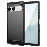 Husa de protectie Techsuit Carbon Silicone compatibil cu Sony Xperia 10 VIII, Negru