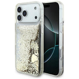 Husa de protectie Guess Liquid Glitter Charms compatibil cu iPhone 18 Pro Max / iPhone 17 Pro Max, Auriu