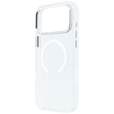 Husa de protectie Guess Metal Outline MagSafe compatibil cu iPhone 18 Pro Max / iPhone 17 Pro Max, Argintiu
