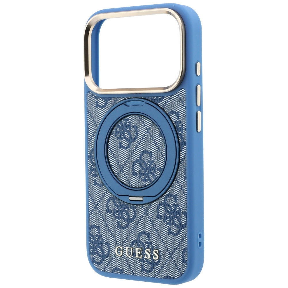 Husa de protectie Guess Ring Stand 360 compatibil cu iPhone 18 Pro / iPhone 17 Pro, Albastru