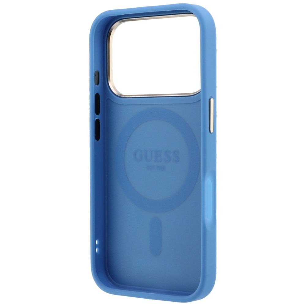 Husa de protectie Guess Ring Stand 360 compatibil cu iPhone 18 Pro / iPhone 17 Pro, Albastru