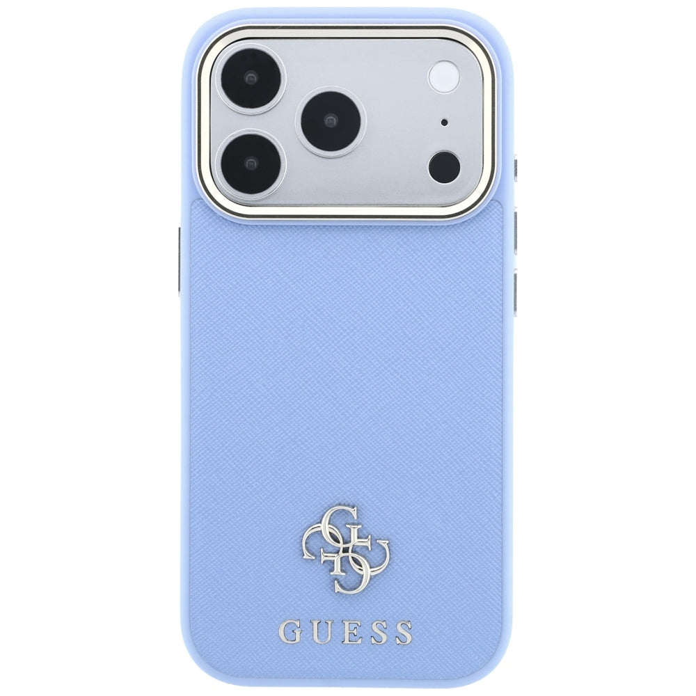 Husa de protectie Guess Saffiano compatibil cu iPhone 18 Pro Max / iPhone 17 Pro Max, Albastru