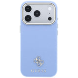 Husa de protectie Guess Saffiano compatibil cu iPhone 18 Pro Max / iPhone 17 Pro Max, Albastru