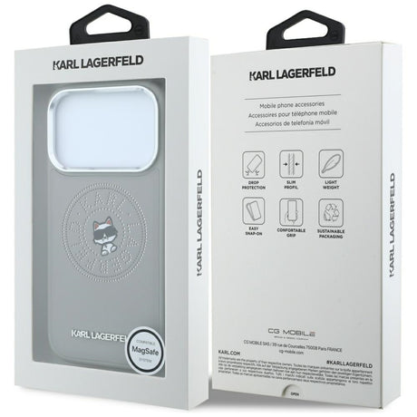 Husa de protectie Karl Lagerfeld compatibil cu iPhone 18 Pro / iPhone 17 Pro, Gri