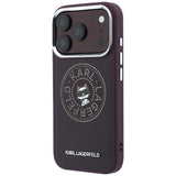 Husa de protectie Karl Lagerfeld compatibil cu iPhone 18 Pro / iPhone 17 Pro, Roșu Inchis