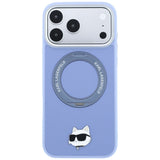 Husa de protectie Karl Lagerfeld Saffiano Ring Stand 360 compatibil cu iPhone 18 Pro Max / iPhone 17 Pro Max, Albastru