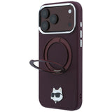 Husa de protectie Karl Lagerfeld compatibil cu iPhone 18 Pro Max / iPhone 17 Pro Max, Roșu Burgundy