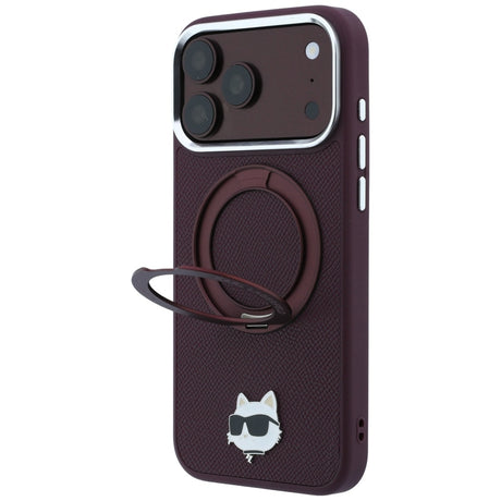 Husa de protectie Karl Lagerfeld compatibil cu iPhone 18 Pro Max / iPhone 17 Pro Max, Roșu Burgundy