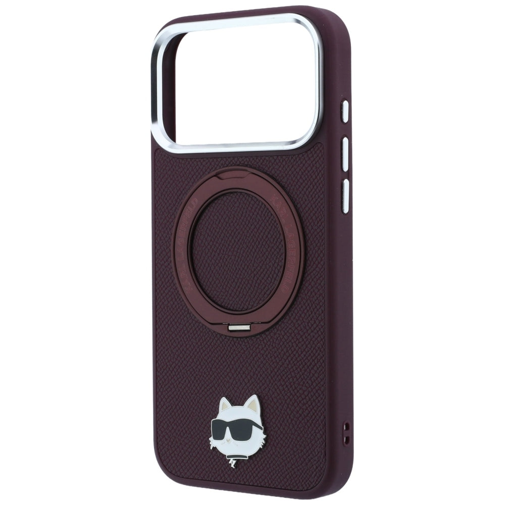 Husa de protectie Karl Lagerfeld compatibil cu iPhone 18 Pro Max / iPhone 17 Pro Max, Roșu Burgundy