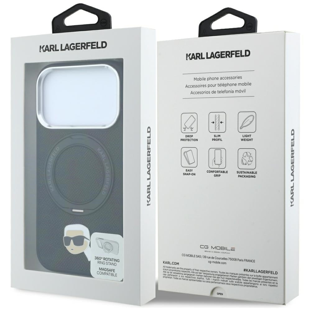 Husa de protectie Karl Lagerfeld compatibil cu iPhone 18 Pro / iPhone 17 Pro, Negru
