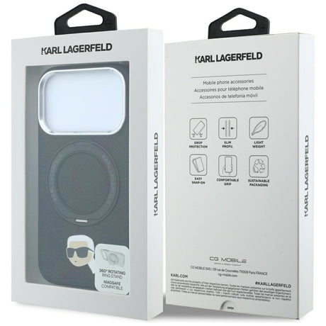 Husa de protectie Karl Lagerfeld compatibil cu iPhone 18 Pro / iPhone 17 Pro, Negru