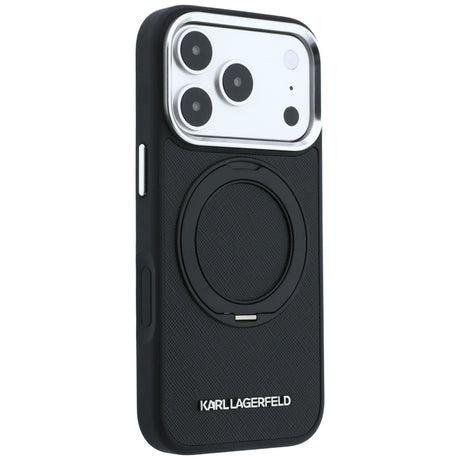 Husa de protectie Karl Lagerfeld Saffiano compatibil cu iPhone 18 Pro / iPhone 17 Pro, Negru