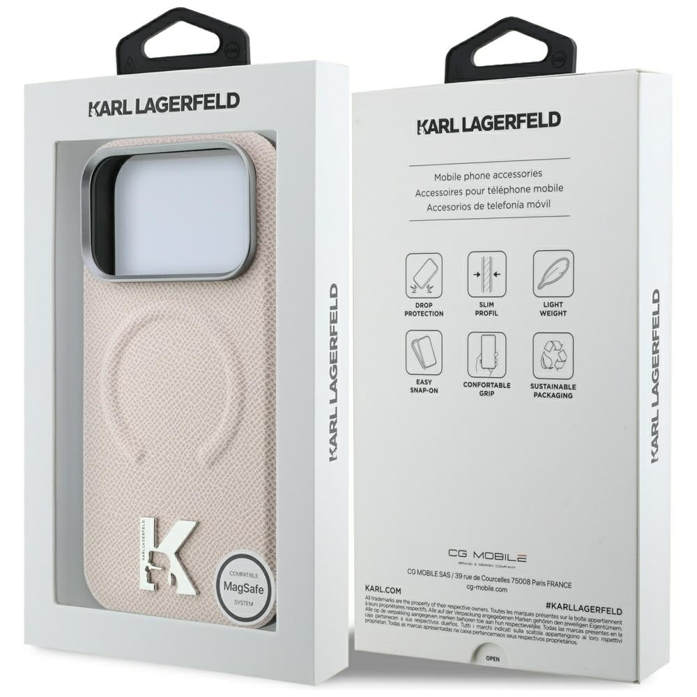 Husa de protectie Karl Lagerfeld compatibil cu iPhone 17 Pro Max / iPhone 18 Pro Max, Bej