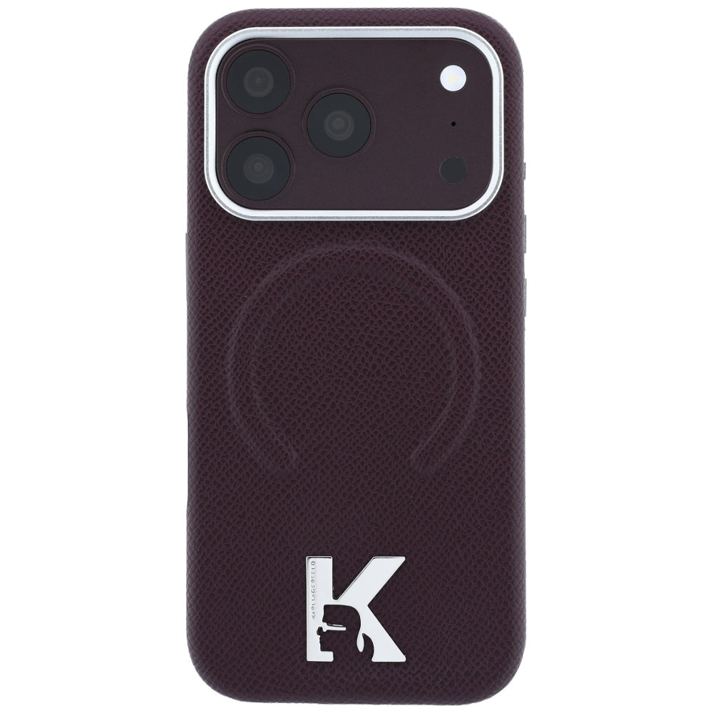 Husa de protectie Karl Lagerfeld compatibil cu iPhone 17 Pro Max / iPhone 18 Pro Max, Bordo