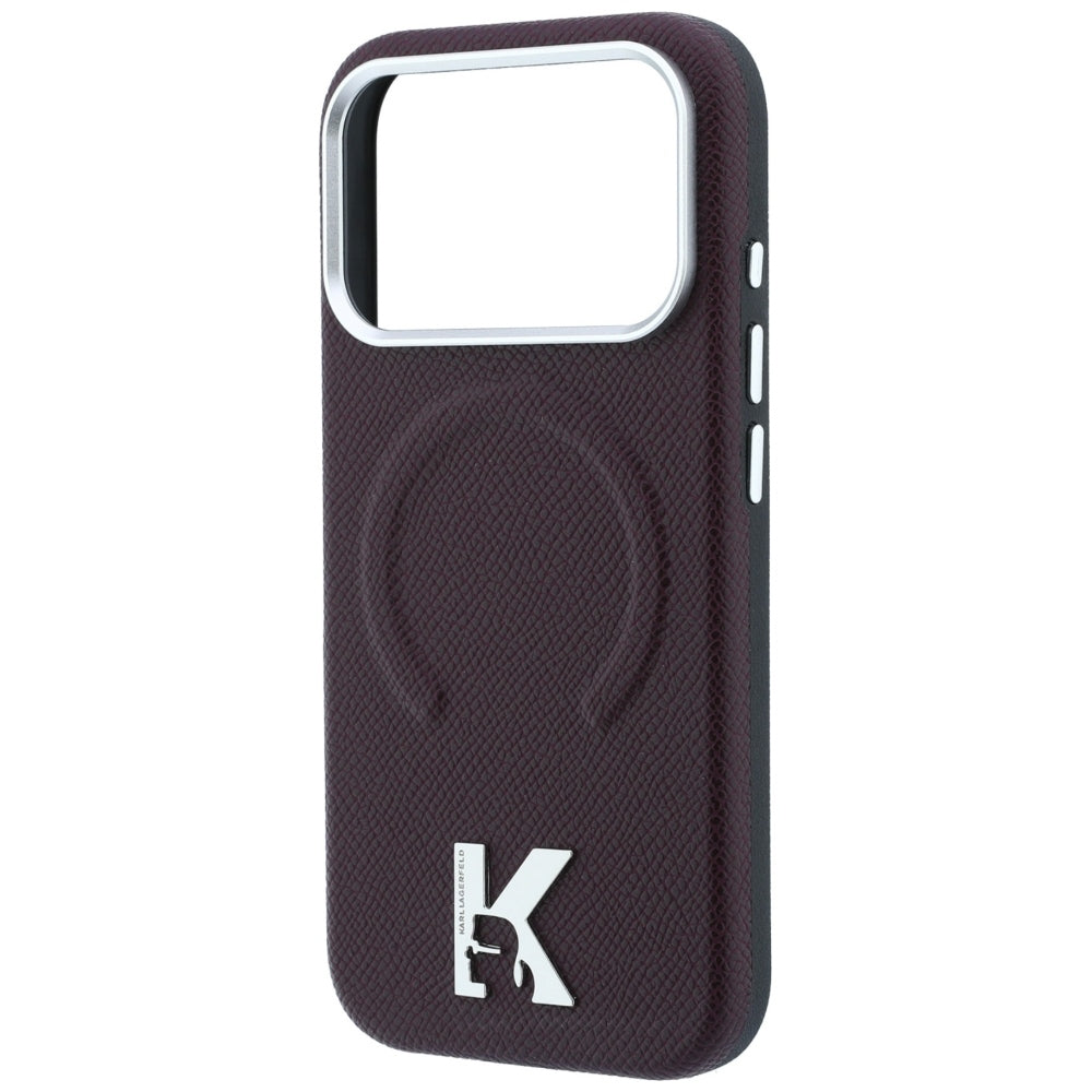 Husa de protectie Karl Lagerfeld compatibil cu iPhone 17 Pro Max / iPhone 18 Pro Max, Bordo