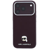 Husa de protectie Karl Lagerfeld compatibil cu iPhone 18 Pro Max / iPhone 17 Pro Max, Bordo