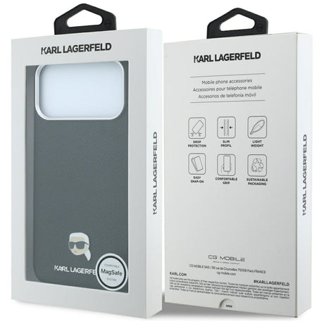 Husă Karl Lagerfeld pentru iPhone 18 Pro, neagră