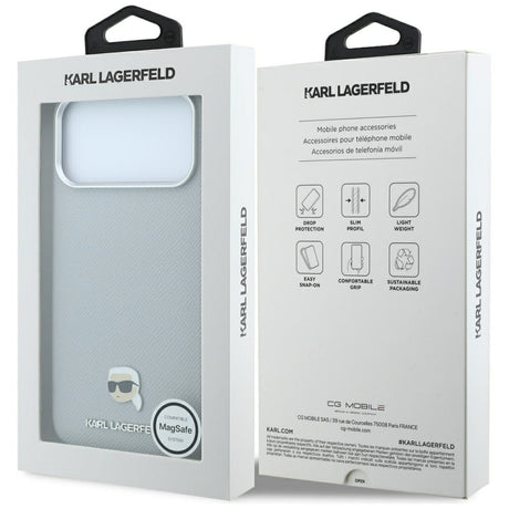 Husă de protecție Karl Lagerfeld pentru iPhone 18 Pro / iPhone 17 Pro, gri