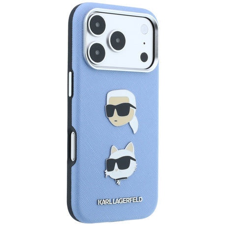 Husa de protectie Karl Lagerfeld Saffiano compatibil cu iPhone 18 Pro / iPhone 17 Pro, Albastru