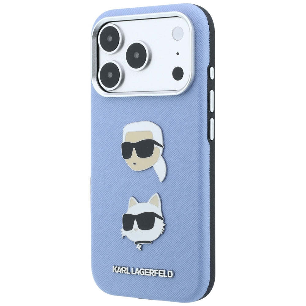 Husa de protectie Karl Lagerfeld Saffiano compatibil cu iPhone 18 Pro / iPhone 17 Pro, Albastru