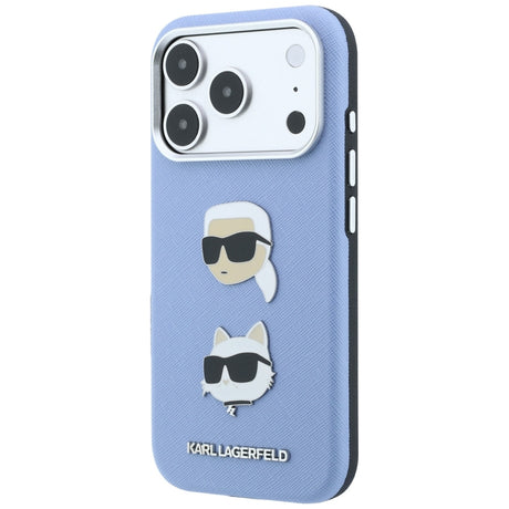 Husa de protectie Karl Lagerfeld Saffiano compatibil cu iPhone 18 Pro / iPhone 17 Pro, Albastru