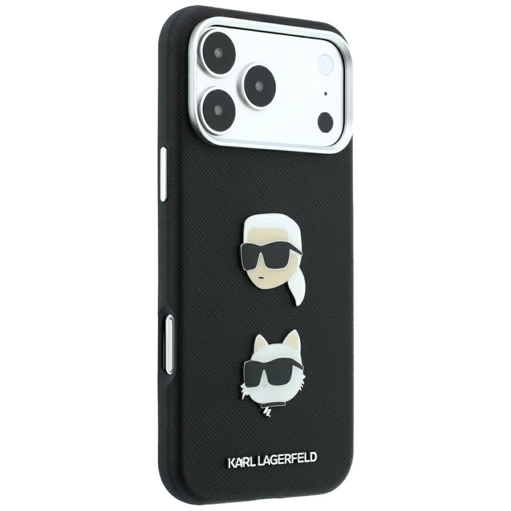Husa de protectie Karl Lagerfeld Saffiano compatibil cu iPhone 17 Pro Max / iPhone 18 Pro Max, Negru