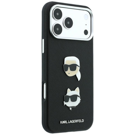 Husa de protectie Karl Lagerfeld Saffiano compatibil cu iPhone 17 Pro Max / iPhone 18 Pro Max, Negru
