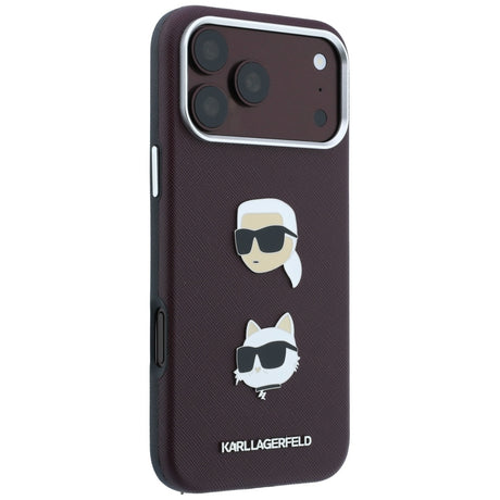 Husa de protectie Karl Lagerfeld Saffiano compatibil cu iPhone 18 Pro Max / iPhone 17 Pro Max, Bordo