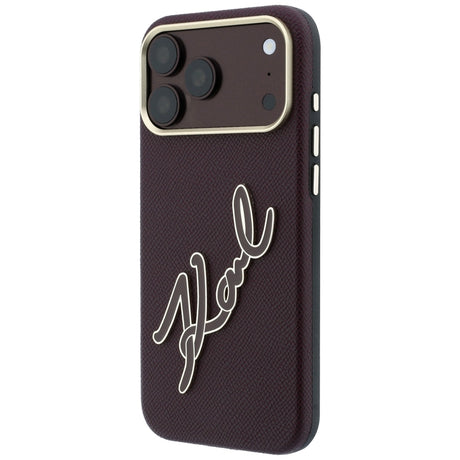 Husa de protectie Karl Lagerfeld compatibil cu iPhone 17 Pro Max / iPhone 18 Pro Max, Bordo