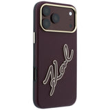 Husa de protectie Karl Lagerfeld compatibil cu iPhone 17 Pro Max / iPhone 18 Pro Max, Bordo