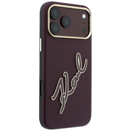 Husa de protectie Karl Lagerfeld compatibil cu iPhone 17 Pro Max / iPhone 18 Pro Max, Bordo